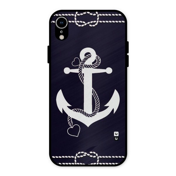 Sail Anchor Metal Back Case for iPhone XR