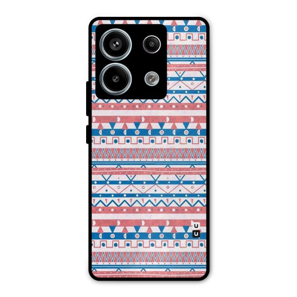 Seamless Ethnic Pattern Metal Back Case for Redmi Note 13 Pro 5G