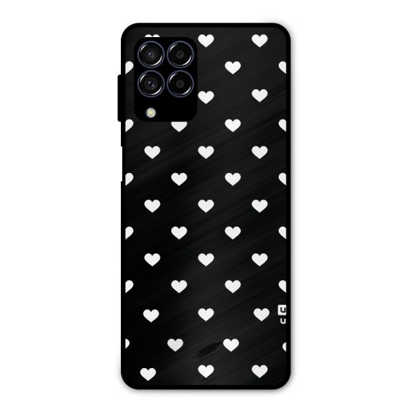 Seamless Hearts Pattern Metal Back Case for Galaxy M53 5G
