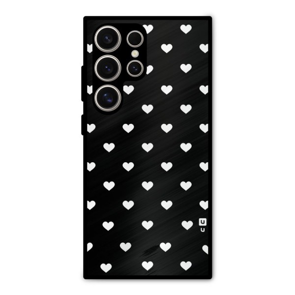 Seamless Hearts Pattern Metal Back Case for Galaxy S24 Ultra