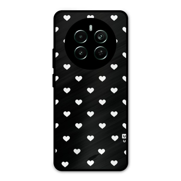 Seamless Hearts Pattern Metal Back Case for Realme 12 Plus