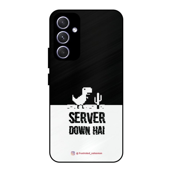 Server Down Hai Black Metal Back Case for Galaxy A54