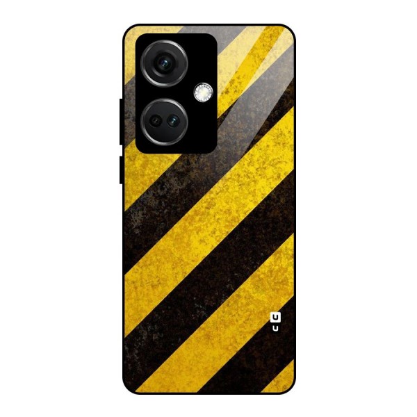 Shaded Yellow Stripes Glass Back Case for OnePlus Nord CE 3 5G