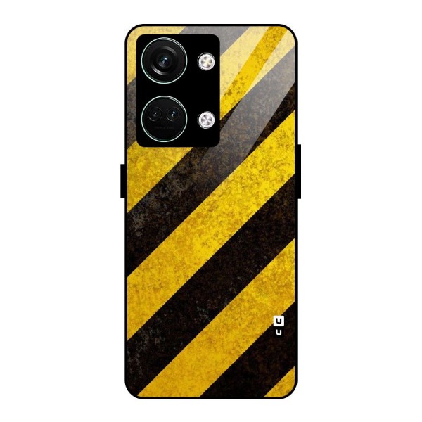 Shaded Yellow Stripes Glass Back Case for Oneplus Nord 3