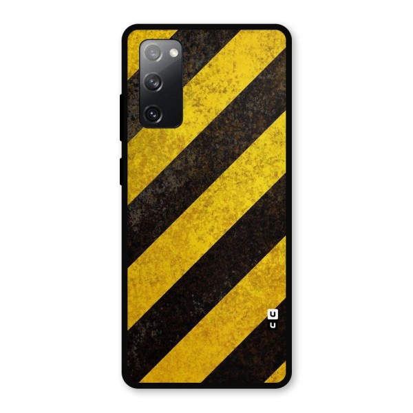 Shaded Yellow Stripes Metal Back Case for Galaxy S20 FE