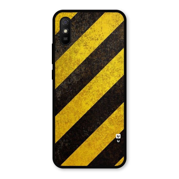 Shaded Yellow Stripes Metal Back Case for Redmi 9i