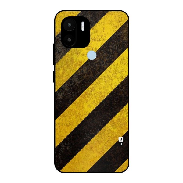 Shaded Yellow Stripes Metal Back Case for Redmi A1+