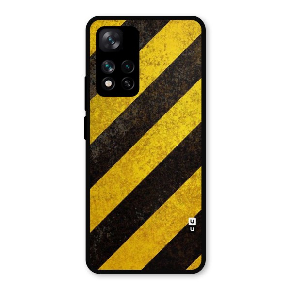 Shaded Yellow Stripes Metal Back Case for Xiaomi 11i Hypercharge 5G