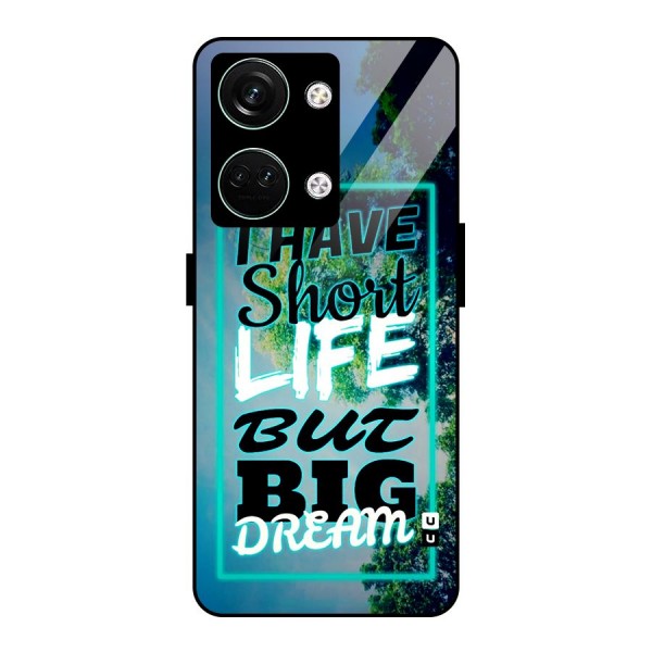 Short Life Big Dream Glass Back Case for Oneplus Nord 3