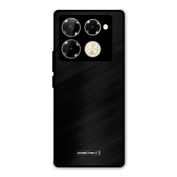 Simple Black Metal Back Case for Infinix Note 40 Pro