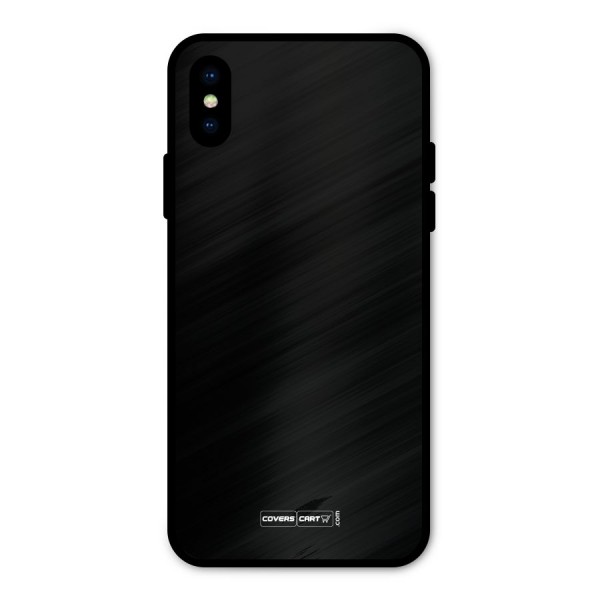Simple Black Metal Back Case for iPhone X