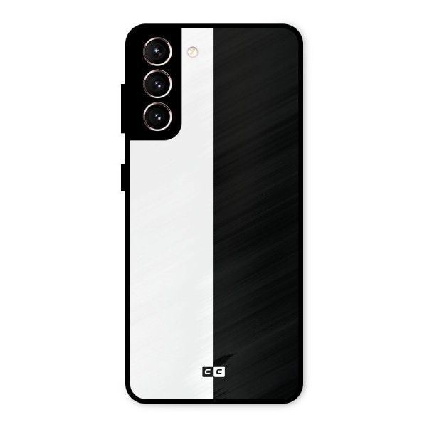 Simple Black White Metal Back Case for Galaxy S21 5G
