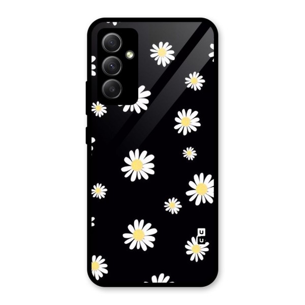 Simple Sunflowers Pattern Glass Back Case for Galaxy A34