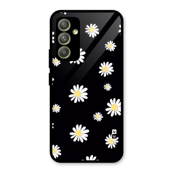 Simple Sunflowers Pattern Glass Back Case for Galaxy A54