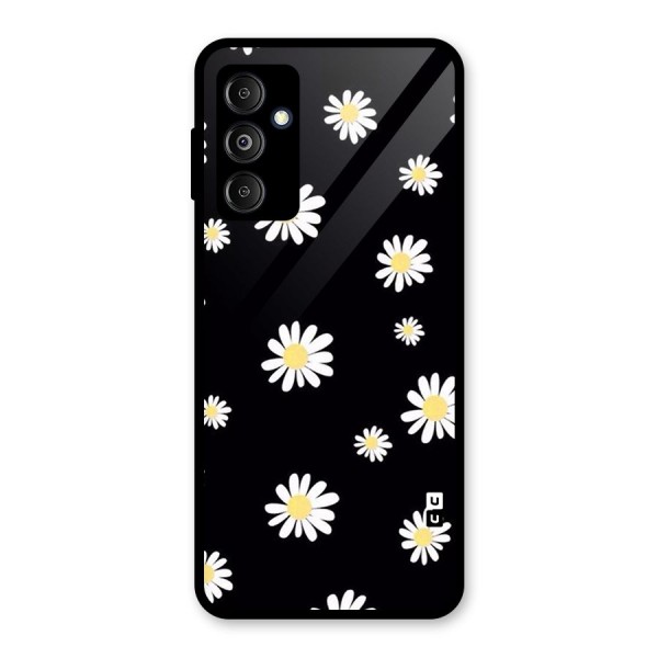 Simple Sunflowers Pattern Glass Back Case for Galaxy M14 5G