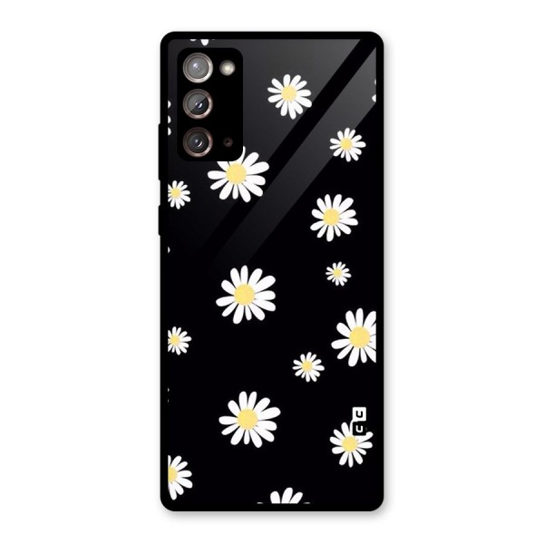 Simple Sunflowers Pattern Glass Back Case for Galaxy Note 20