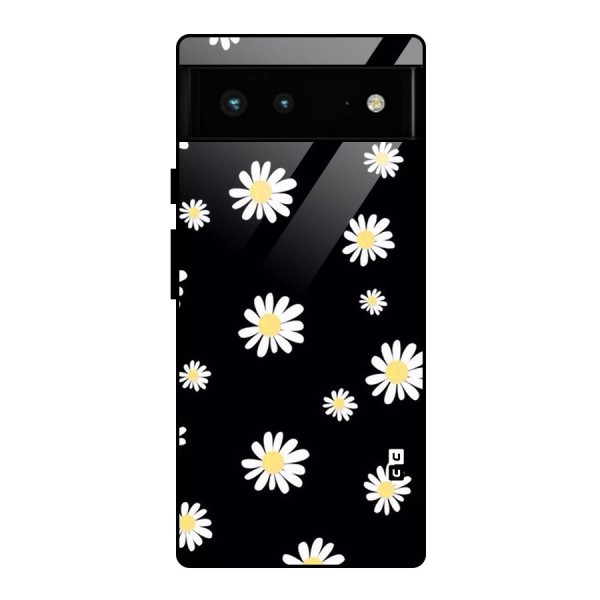 Simple Sunflowers Pattern Glass Back Case for Google Pixel 6