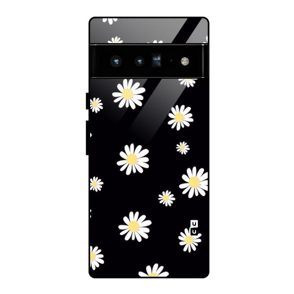 Simple Sunflowers Pattern Glass Back Case for Google Pixel 6 Pro