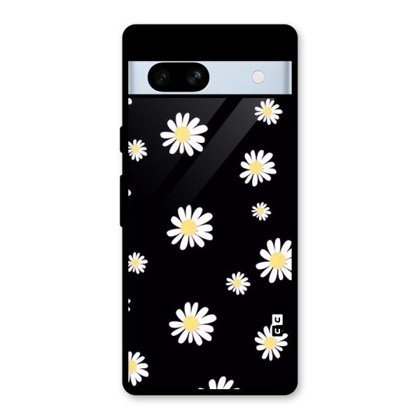 Simple Sunflowers Pattern Glass Back Case for Google Pixel 7a