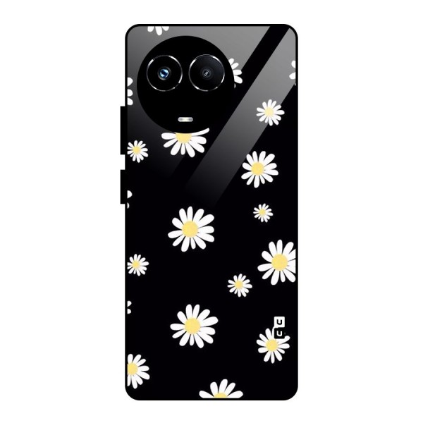 Simple Sunflowers Pattern Glass Back Case for Realme 11X