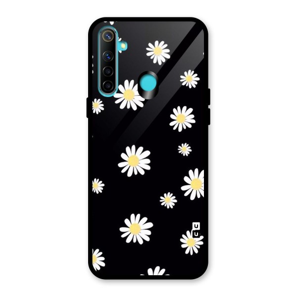 Simple Sunflowers Pattern Glass Back Case for Realme 5i