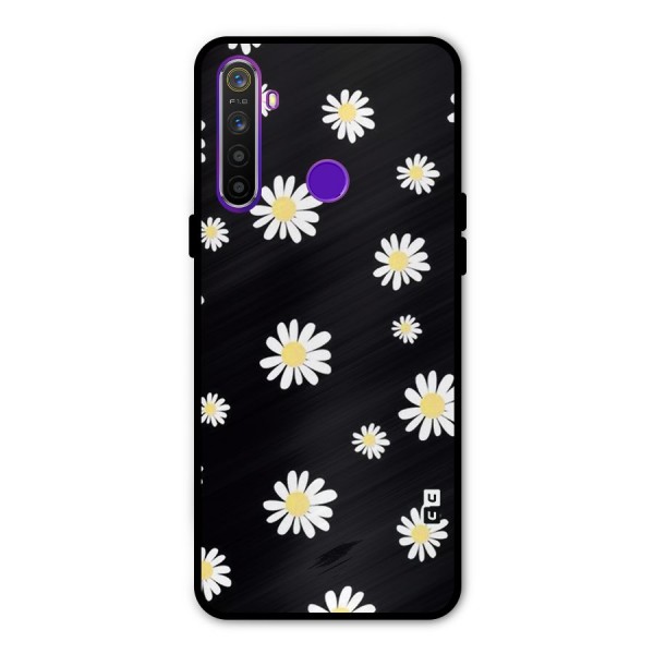 Simple Sunflowers Pattern Glass Back Case for Realme 5s