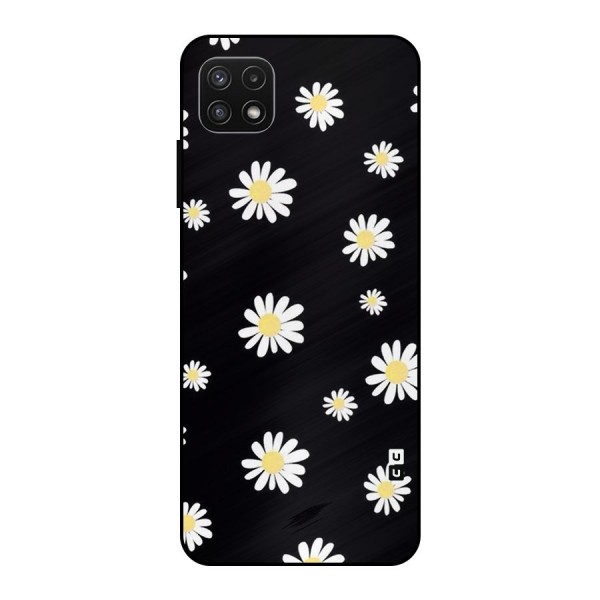 Simple Sunflowers Pattern Metal Back Case for Galaxy A22 5G