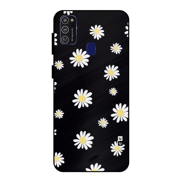 Simple Sunflowers Pattern Metal Back Case for Galaxy M30s