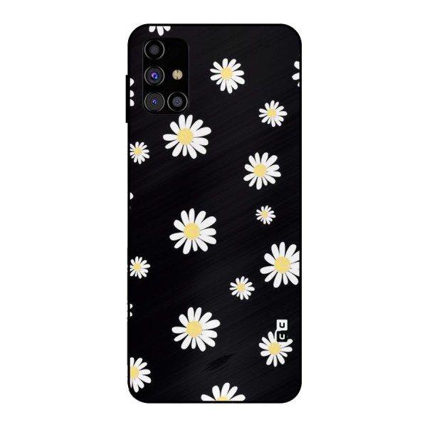 Simple Sunflowers Pattern Metal Back Case for Galaxy M31s