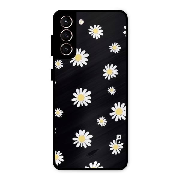 Simple Sunflowers Pattern Metal Back Case for Galaxy S21 5G