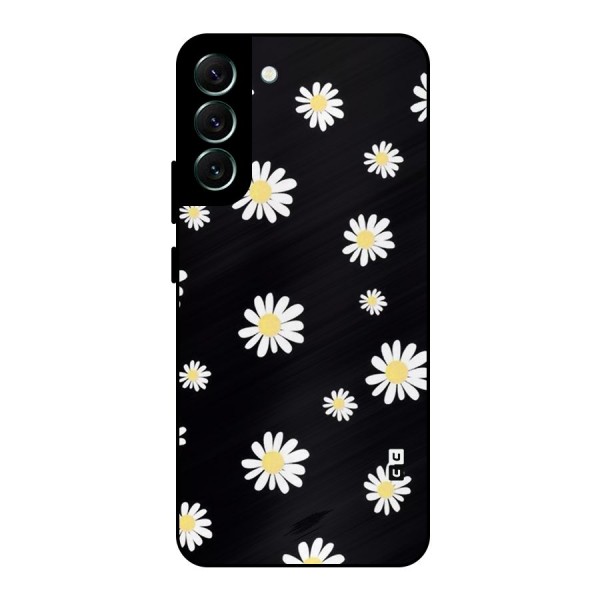 Simple Sunflowers Pattern Metal Back Case for Galaxy S22 Plus 5G