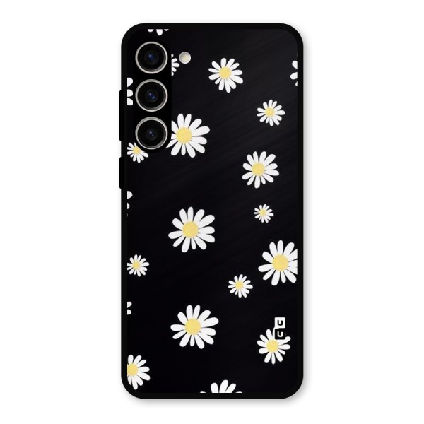 Simple Sunflowers Pattern Metal Back Case for Galaxy S23 Plus