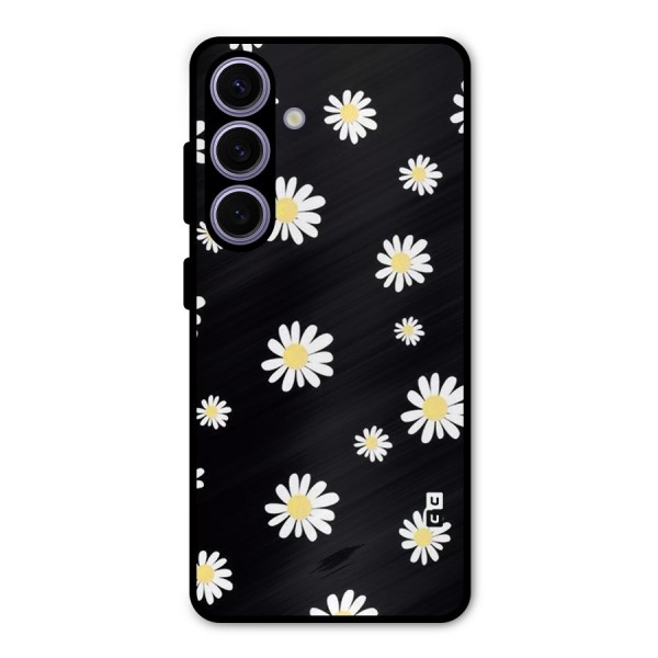 Simple Sunflowers Pattern Metal Back Case for Galaxy S24