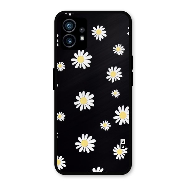 Simple Sunflowers Pattern Metal Back Case for Nothing Phone 1