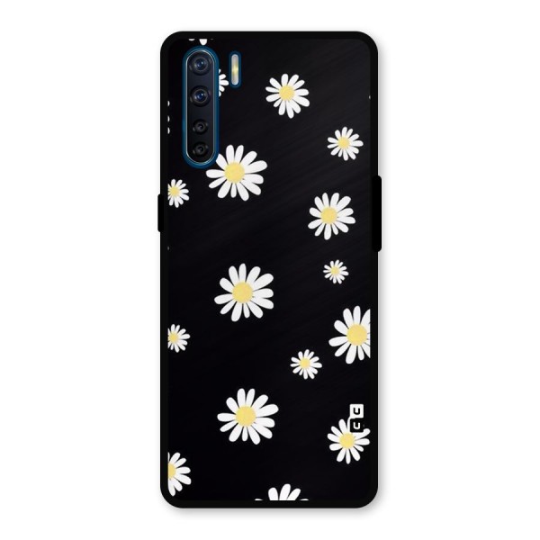 Simple Sunflowers Pattern Metal Back Case for Oppo F15