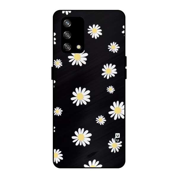 Simple Sunflowers Pattern Metal Back Case for Oppo F19