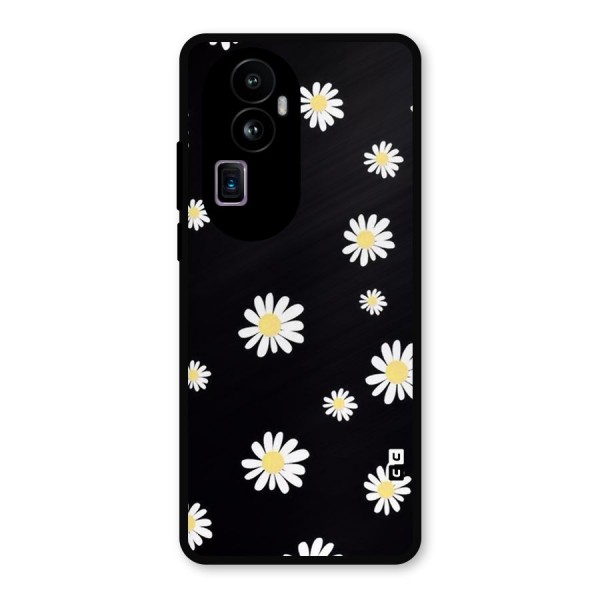Simple Sunflowers Pattern Metal Back Case for Oppo Reno10 Pro Plus