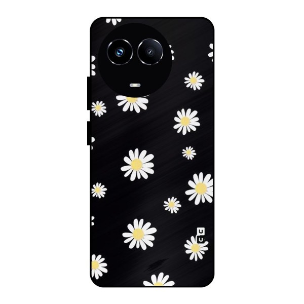 Simple Sunflowers Pattern Metal Back Case for Realme 11 5G
