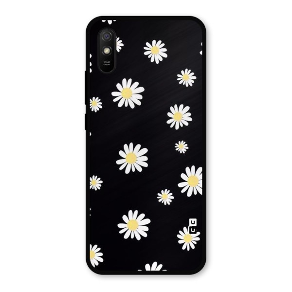 Simple Sunflowers Pattern Metal Back Case for Redmi 9a