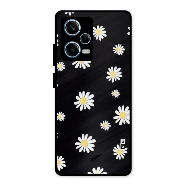 Simple Sunflowers Pattern Metal Back Case for Redmi Note 12 Pro