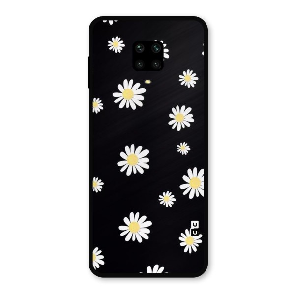 Simple Sunflowers Pattern Metal Back Case for Redmi Note 9 Pro
