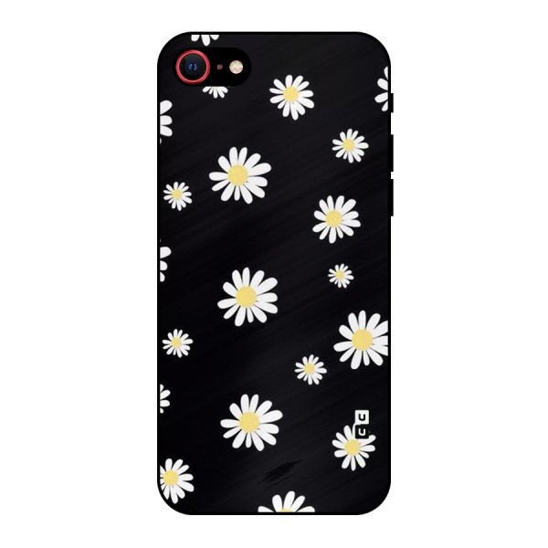 Simple Sunflowers Pattern Metal Back Case for iPhone SE 2020