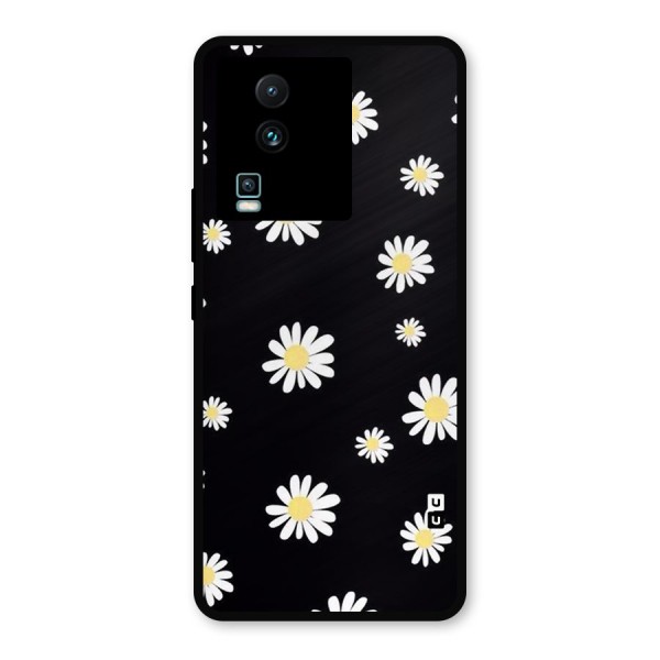 Simple Sunflowers Pattern Metal Back Case for iQOO Neo 7 Pro