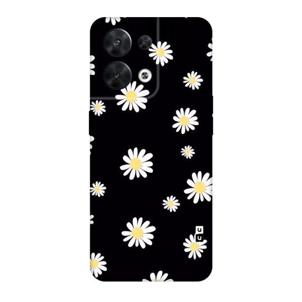 Simple Sunflowers Pattern Original Polycarbonate Back Case for Oppo Reno8 5G