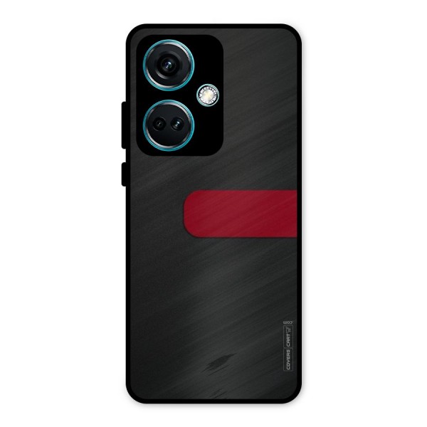 Single Red Stripe Metal Back Case for OnePlus Nord CE 3 5G