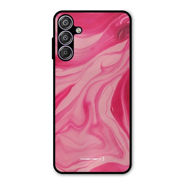 Sizzling Pink Marble Texture Metal Back Case for Galaxy M15