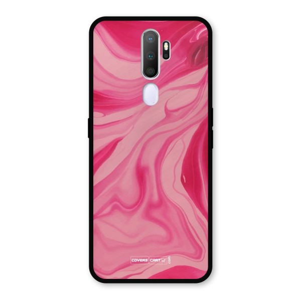 Sizzling Pink Marble Texture Metal Back Case for Oppo A9 (2020)