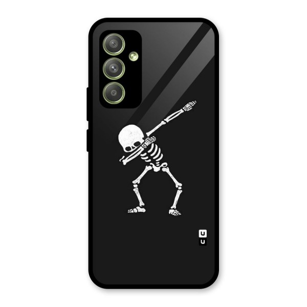 Skeleton Dab White Glass Back Case for Galaxy A54