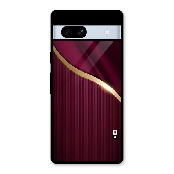 Smooth Maroon Glass Back Case for Google Pixel 7a