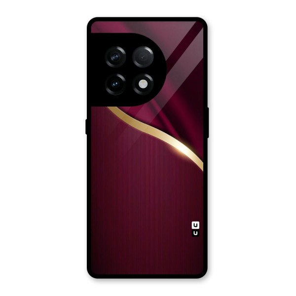 Smooth Maroon Glass Back Case for OnePlus 11R